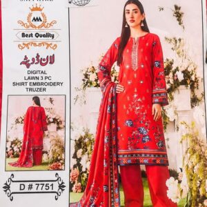 Lawn 3 piece unstitched suit