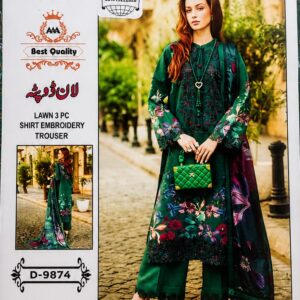 Lawn 3 piece unstitched suit