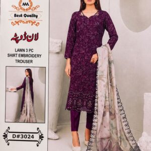 Lawn 3 piece unstitched suit