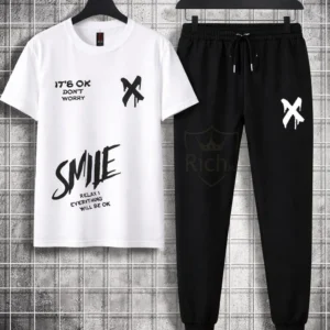 Men's track printed suit.